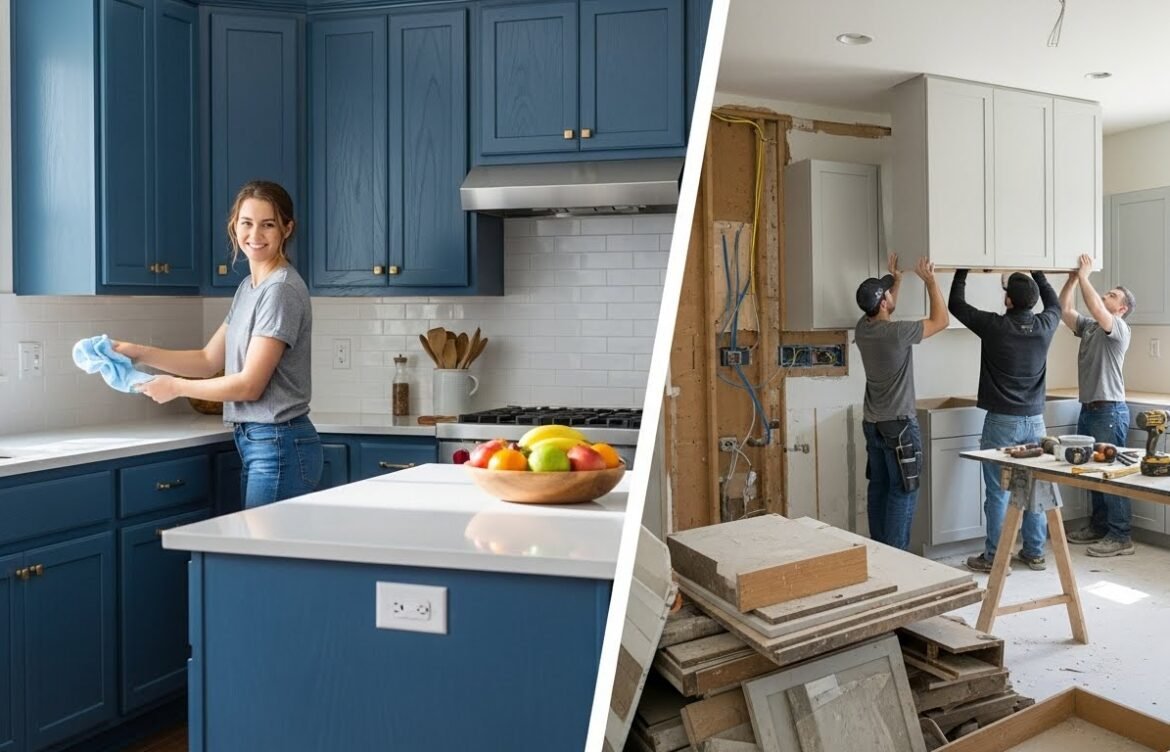 Kitchen Cabinet Refinishing vs. Replacement: The Real Cost Breakdown